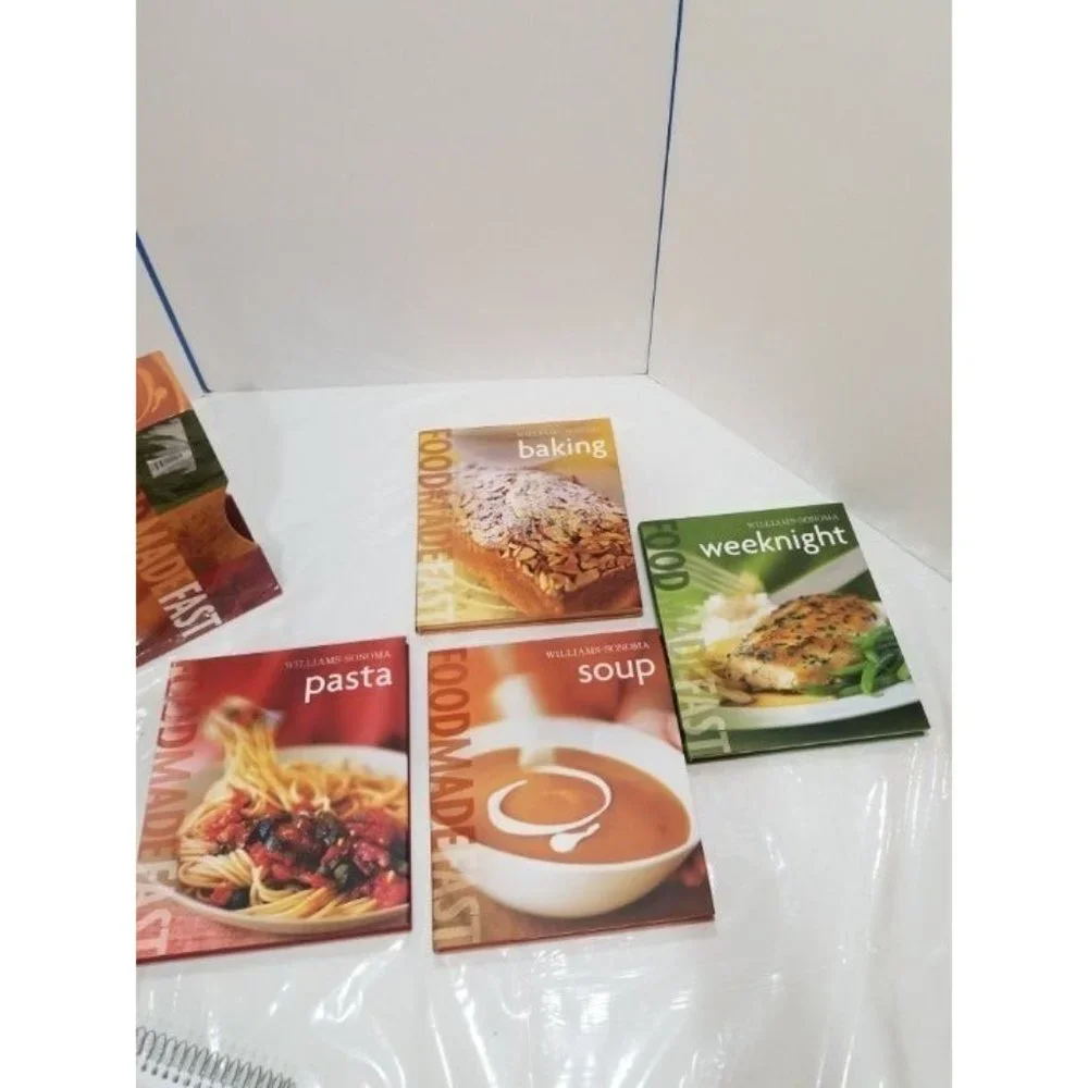 Williams Sonoma Set of 4 Cook Books food made fast bakery, soup, weeknight pasta